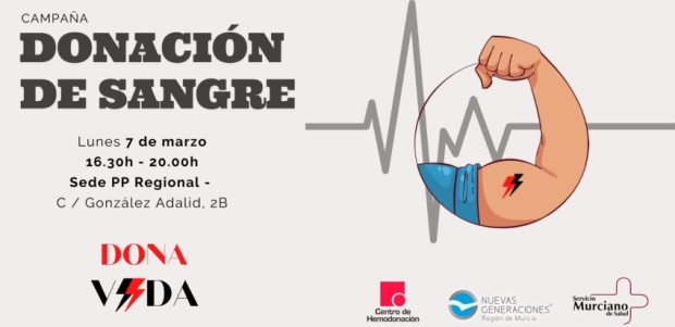 NNGG lanza la campaña ‘Dona Vida’ con un llamamiento a afiliados y ciudadanos en general para donar sangre en su sede regional